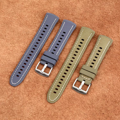 Bracelet de montre hybride en silicone et cuir, For Huawei Watch 5 42mm, For Huawei Watch 5 46mm