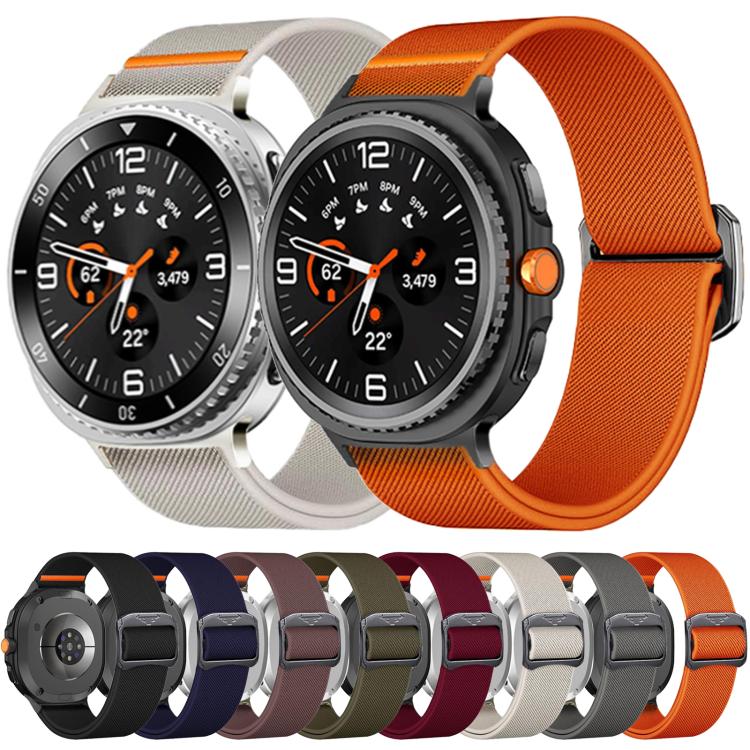 Bracelet de montre en nylon élastique avec boucle à bille, For Samsung Galaxy Watch8 / Watch8 Classic