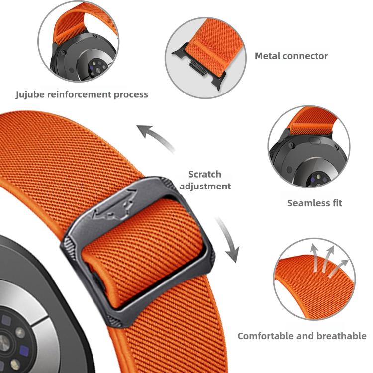 Bracelet de montre en nylon élastique avec boucle à bille, For Samsung Galaxy Watch8 / Watch8 Classic