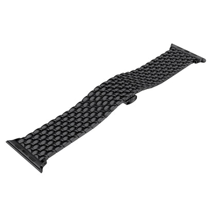 Bracelet de montre Dragon Grain en acier inoxydable massif pour Apple Watch Series 3 & 2 & 1 38mm