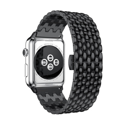 Bracelet de montre Dragon Grain en acier inoxydable massif pour Apple Watch Series 3 & 2 & 1 38mm