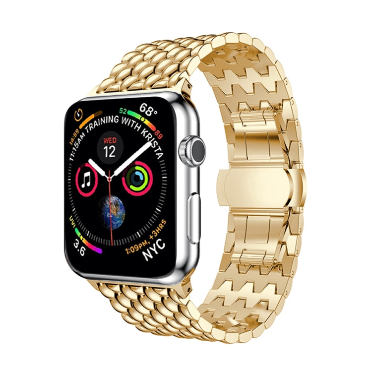 Bracelet de montre Dragon Grain en acier inoxydable massif pour Apple Watch Series 3 & 2 & 1 38mm