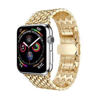 Bracelet de montre Dragon Grain en acier inoxydable massif pour Apple Watch Series 3 & 2 & 1 38mm
