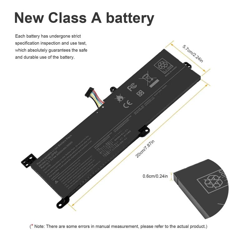 Batterie pour ordinateur portable Lenovo Xiaoxin Chao 5000 320-15ISK, L16C2PB2 7.6V 30Wh