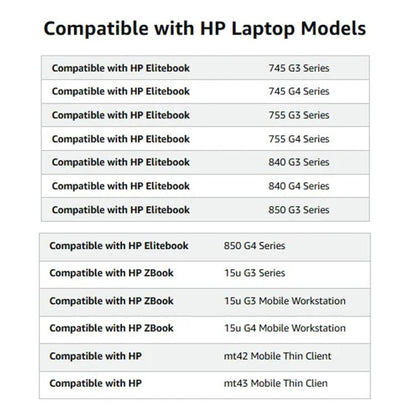Batteries pour ordinateurs portables HP EliteBook 840G3, 848G3, 840G4, 850G3, 848G4 et 850G4, CS03XL 11.4V 46.5Wh
