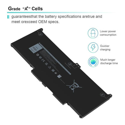 Batterie pour ordinateur portable Dell Latitude 5300, 5310, 7300 et 7400, capacité de 7600 mAh, MXV9V