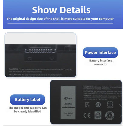 Batterie de remplacement pour ordinateur portable Dell Latitude 7440 7450 E7440, 7100 mAh, 3RNFD
