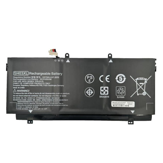 Batterie de remplacement 5020 mAh pour ordinateur portable HP Spectre x360 TPN-Q178, SH03XL