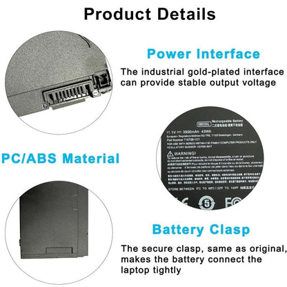 Batterie de remplacement 4000 mAh pour ordinateur portable HP OMEN 6 Pro Plus, SB03XL
