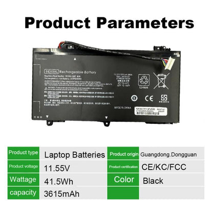 Batterie de remplacement 3615 mAh pour ordinateur portable HP TPN-Q171 14-AL027TX AL127TX, SE03XL