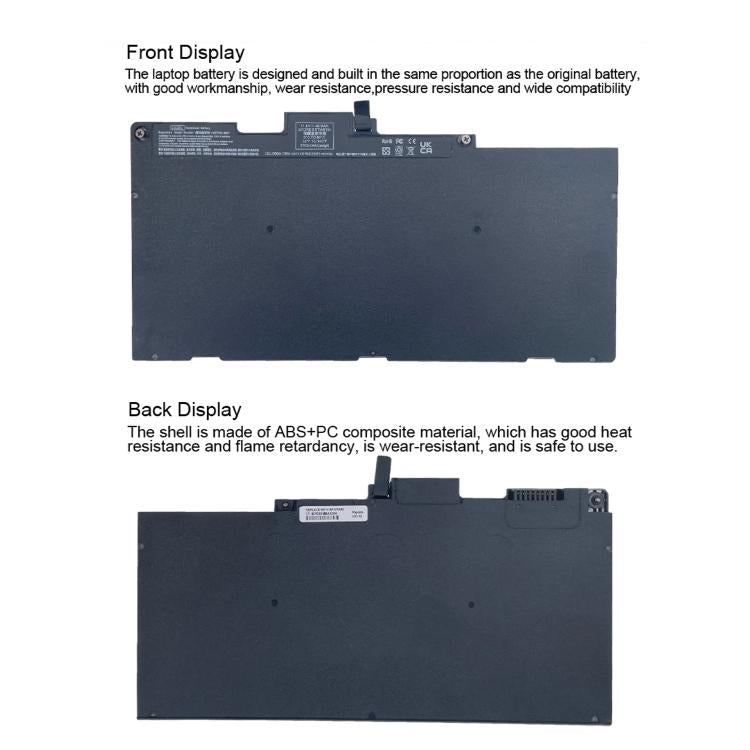 Batterie de remplacement 3900 mAh pour ordinateur portable HP EliteBook 840G3, 848G3 et 840G4, CS03XL