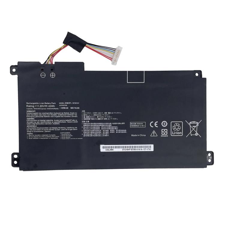 Batterie de remplacement 3600 mAh pour ordinateur portable ASUS E410M, E410MA et E510M, B31N1912
