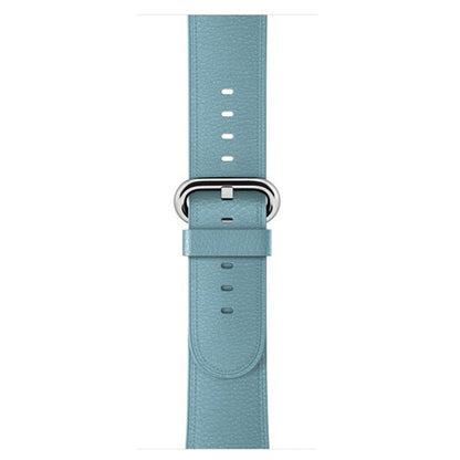 Bracelet de montre en cuir avec bouton classique pour Apple Watch Series 3 & 2 & 1 38mm