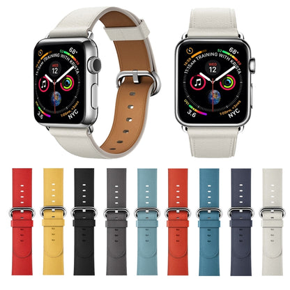 Bracelet de montre en cuir avec bouton classique pour Apple Watch Series 3 & 2 & 1 38mm