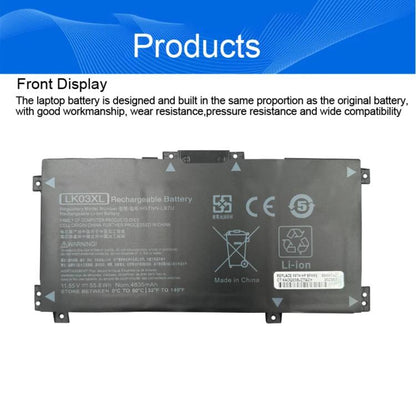 Batteries pour ordinateur portable 4300 mAh compatibles avec HP Envy TPN-W127 et TPN-W134, LK03XL