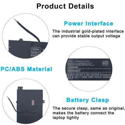 Batterie pour ordinateur portable HP Envy 13-ah1002TX, 3454 mAh, KC04XL