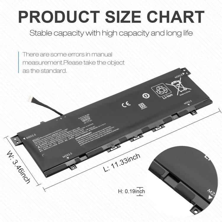 Batterie pour ordinateur portable HP Envy 13-ah1002TX, 3454 mAh, KC04XL