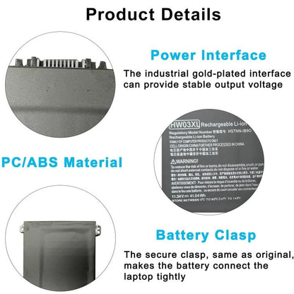 Batterie pour ordinateur portable HP 15-EG0010TX, 3600 mAh, HW03XL