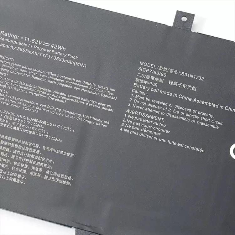 Batterie pour ordinateur portable 3653 mAh compatible avec Asus Mars15 / Mars15(VX60GT9300) / Mars15(VX60GT9750), B31N1732