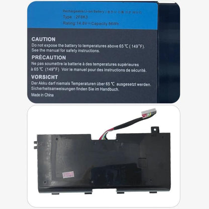 Batterie pour ordinateur portable Dell Alienware 17 / Alienware 18, 5500 mAh, 2F8K3