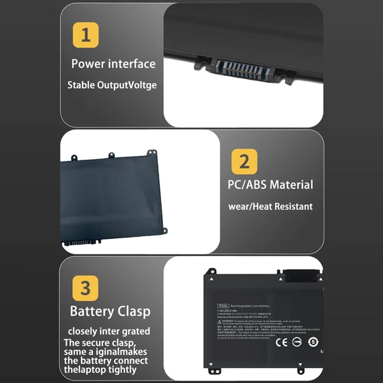Batteries pour ordinateur portable 3600 mAh compatibles avec les modèles HP 15-CC000NO, 15-CC001NA et 15-CC001NF., TF03XL