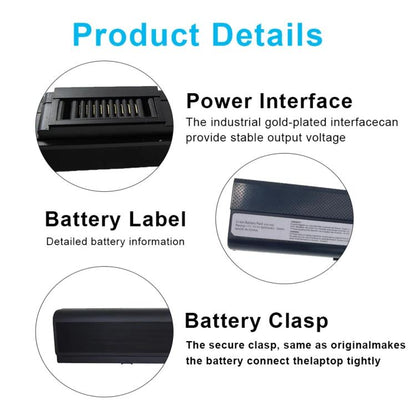 Batterie pour ordinateur portable 4400 mAh compatible avec les modèles Asus A42, A52, A62, B53, K42, K52 et K62, A32-K52