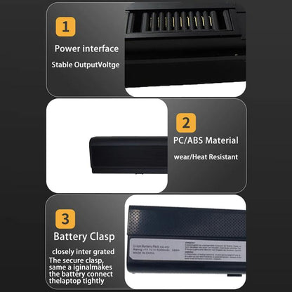 Batterie pour ordinateur portable 4400 mAh compatible avec les modèles Asus A42, A52, A62, B53, K42, K52 et K62, A32-K52
