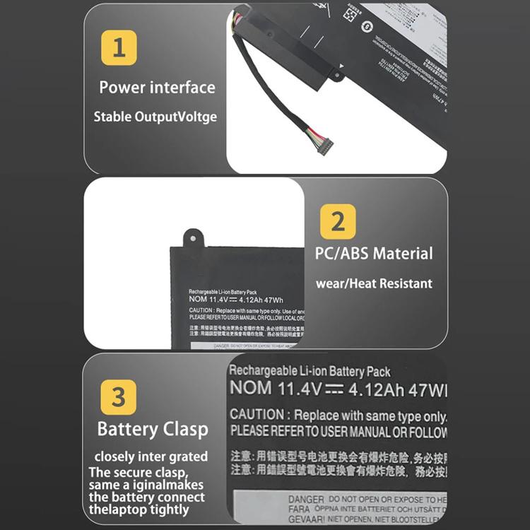 Batterie pour ordinateur portable 4120 mAh compatible avec Lenovo ThinkPad E450, E450C, E455 et E460, 45N1754-E450
