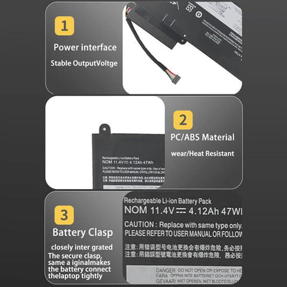 Batterie pour ordinateur portable 4120 mAh compatible avec Lenovo ThinkPad E450, E450C, E455 et E460, 45N1754-E450