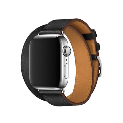 Pour Apple Watch 3/2/1 Génération 42mm Bracelet Universel Double Boucle en Cuir