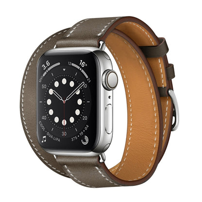 Pour Apple Watch 3/2/1 Génération 42mm Bracelet Universel Double Boucle en Cuir