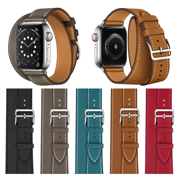 Pour Apple Watch 3/2/1 Génération 42mm Bracelet Universel Double Boucle en Cuir