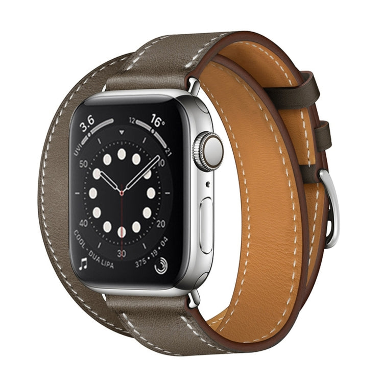 Pour Apple Watch 3/2/1 Generation 38mm Bracelet en cuir universel à double boucle