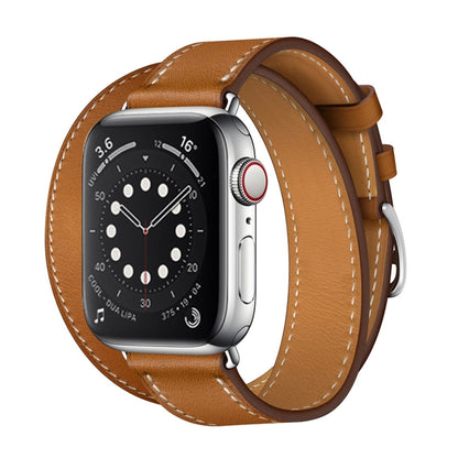 Pour Apple Watch 3/2/1 Generation 38mm Bracelet en cuir universel à double boucle