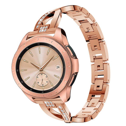 Pour Samsung Gear S3 / Ticwatch Pro / HUAWEI GT Universal 22mm Metal Diamond Strap, black, Argent, gold, Rose gold