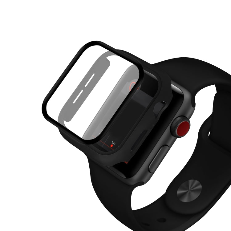 ENKAY Hat-prince Boîtier PC à couverture complète + Protecteur en verre trempé pour Apple Watch Series 5 / 4 40mm