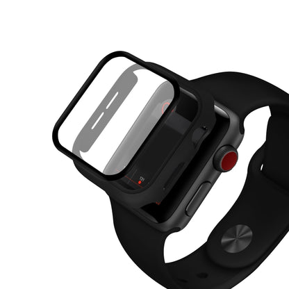 ENKAY Hat-prince Boîtier PC à couverture complète + Protecteur en verre trempé pour Apple Watch Series 5 / 4 40mm