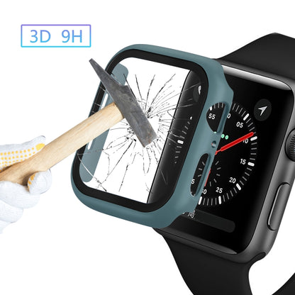 ENKAY Hat-prince Boîtier PC à couverture complète + Protecteur en verre trempé pour Apple Watch Series 5 / 4 40mm