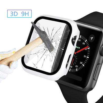 ENKAY Hat-prince Boîtier PC à couverture complète + Protecteur en verre trempé pour Apple Watch Series 5 / 4 40mm