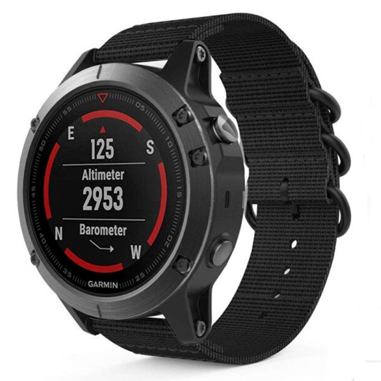 Pour Jiamin Fenix5, bracelet de montre en nylon à trois anneaux 22MM