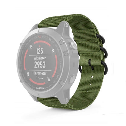 Pour Garmin Fenix 5S 20mm Bracelet de montre en nylon à trois anneaux