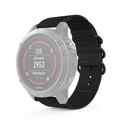 Pour Garmin Fenix 5S 20mm Bracelet de montre en nylon à trois anneaux