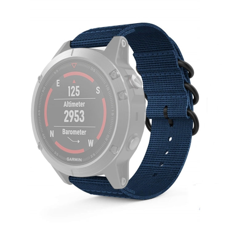 Pour Garmin Fenix 5S 20mm Bracelet de montre en nylon à trois anneaux