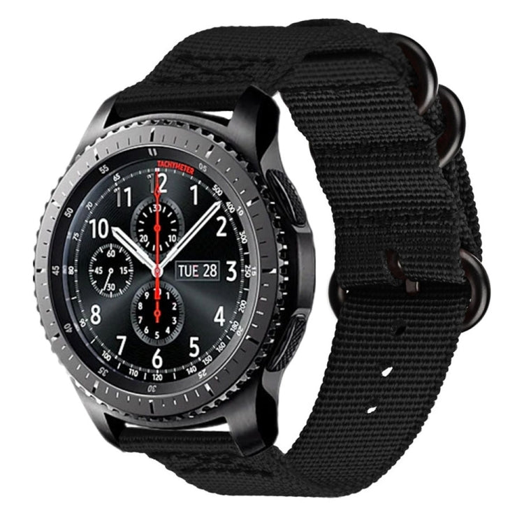 Pour Samsung Galaxy Watch Active 22mm / S3 Bracelet en nylon à trois anneaux, For Samsung Galaxy Watch Active 2 22mm / Gear S3