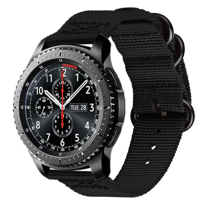 Pour Samsung Galaxy Watch Active 22mm / S3 Bracelet en nylon à trois anneaux, For Samsung Galaxy Watch Active 2 22mm / Gear S3