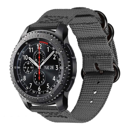 Pour Samsung Galaxy Watch Active 22mm / S3 Bracelet en nylon à trois anneaux, For Samsung Galaxy Watch Active 2 22mm / Gear S3