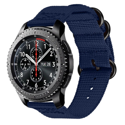 Pour Samsung Galaxy Watch Active 22mm / S3 Bracelet en nylon à trois anneaux, For Samsung Galaxy Watch Active 2 22mm / Gear S3