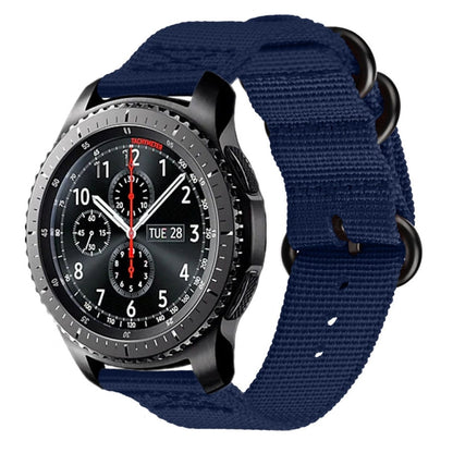 Pour Samsung Galaxy Watch Active 20mm S3 Bracelet en nylon à trois anneaux, For Samsung Galaxy Watch Active 2 20mm / Gear S3