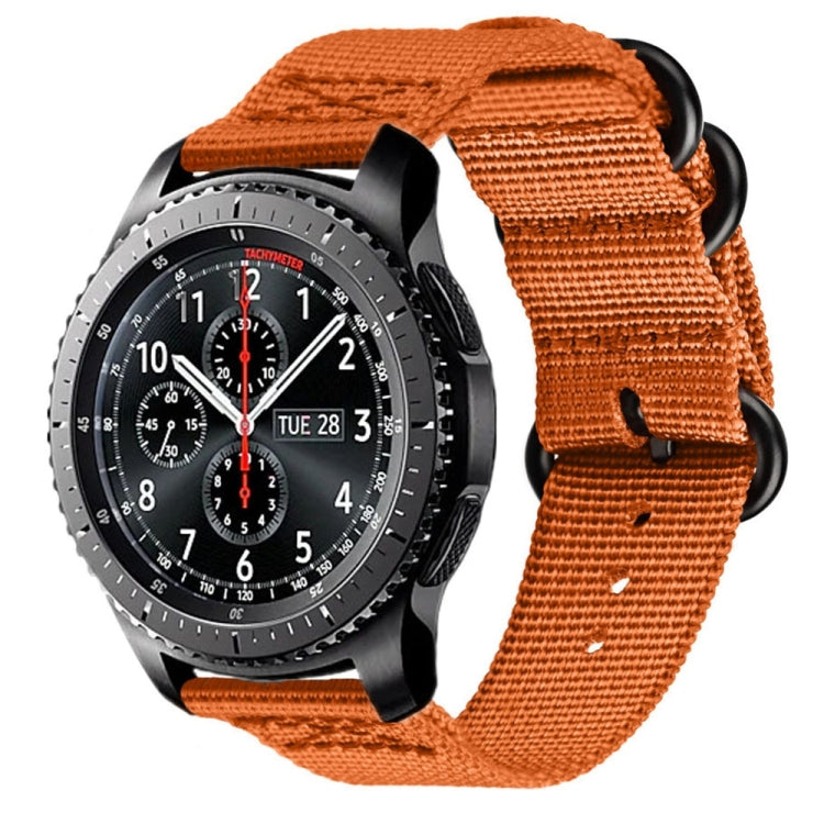 Pour Samsung Galaxy Watch Active 18mm S3 Bracelet en nylon à trois anneaux, For Samsung Galaxy Watch Active 2 18mm / Gear S3