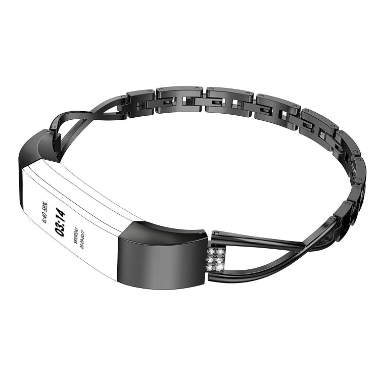 Pour montre intelligente Fitbit Alta bracelet en métal en forme de X, black, gold, rose gold, sliver
